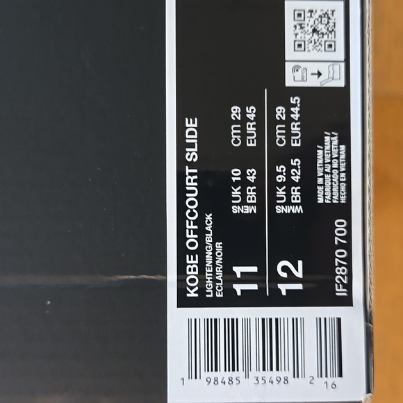 Kobe Bryant Off Court Slides Men's Size 11 Yellow Lightening Black - Picture 11 of 12